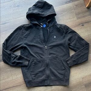 Volcom large Black Zip-Up Hoodie ! Large